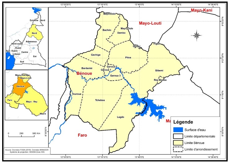  Localisation du département de la Bénoué